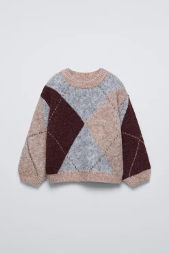 Niños ZARA 1½ - 6 Años·Punto<JERSEY PUNTO ROMBOS