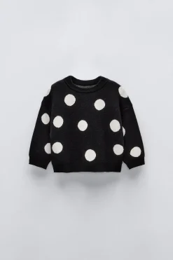 Niños ZARA 6 - 18 Meses·Conjuntos|6 - 18 Meses·Punto<JERSEY PUNTO TOPOS