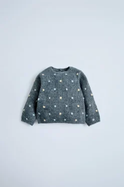 Niños ZARA 0 - 6 Meses·Punto<JERSEY PUNTO TOPOS