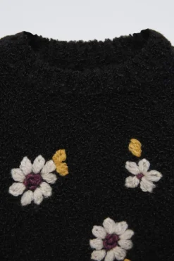 Niños ZARA 6 - 18 Meses·Conjuntos|6 - 18 Meses·Punto<JERSEY RIZO FLORES BORDADAS