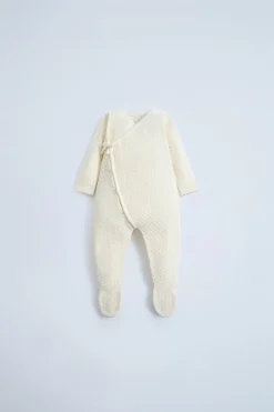 Niños ZARA 0 - 6 Meses·Punto<KIMONO ALGODÓN SEDA PUNTO TEXTURA