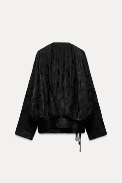 New KIMONO JACQUARD ZW COLLECTION Mujer Chaquetas / Cazadoras|Camisas / Blusas