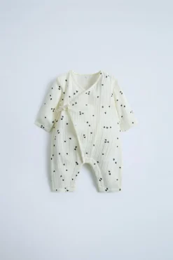 Niños ZARA 0 - 6 Meses·Básicos<KIMONO LARGO PAJARITOS BAMBULA