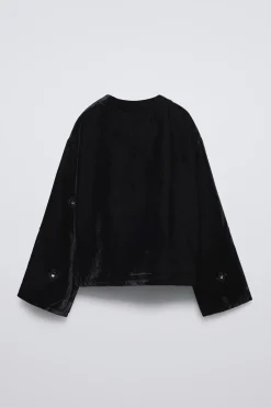 Niños ZARA 6 - 14 Años·Abrigos<KIMONO TERCIOPELO ABALORIOS