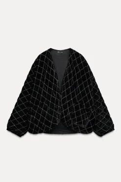 Hot KIMONO TERCIOPELO HILO METALIZADO BRILLOS Mujer Chaquetas / Cazadoras