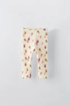 Niños ZARA 6 - 18 Meses·Pantalones / Leggings<LEGGING CONEJOS