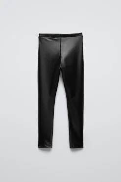 Niños ZARA 6 - 14 Años·Pantalones|6 - 14 Años·Leggings<LEGGING EFECTO PIEL