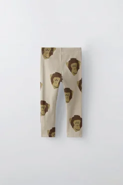 Niños ZARA 1½ - 6 Años·Pantalones|1½ - 6 Años·Leggings<LEGGING ESTAMPADO MONOS