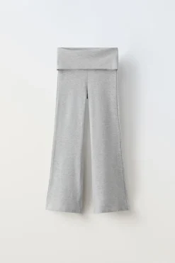 Niños ZARA 6 - 14 Años·Pantalones|6 - 14 Años·Leggings<LEGGING FLARE CINTURILLA VUELTA
