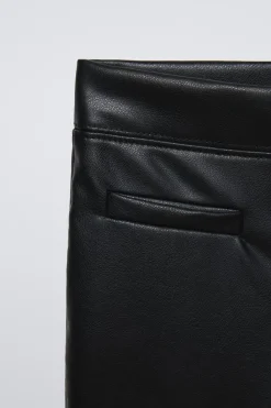 Niños ZARA 6 - 14 Años·Pantalones|6 - 14 Años·Leggings<LEGGING FLARE EFECTO PIEL