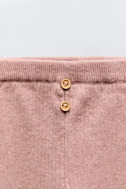 Niños ZARA 0 - 6 Meses·Punto|0 - 6 Meses·Leggings / Polainas<LEGGING RIB BOTONES