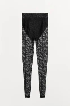 Hot LEGGINGS ENCAJE Mujer Pantalones|Lenceria