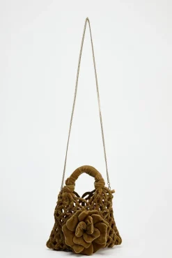 Sale MINI SACA TERCIOPELO FLOR Mujer Bolsos