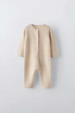 Niños ZARA 0 - 6 Meses·Punto|0 - 6 Meses·Básicos<MONO CON LANA Y CASHMERE