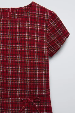Niños ZARA 6 - 14 Años·Vestidos / Monos<MONO CORTO CUADROS