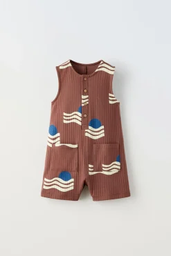 Niños ZARA 1½ - 6 Años·Faldas / Bermudas|1½ - 6 Años·Pantalones / Leggings<MONO CORTO ESTAMPADO
