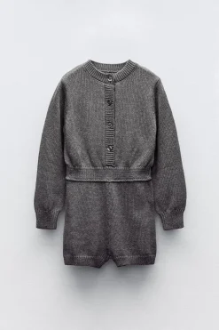 Niños ZARA 6 - 14 Años·Vestidos / Monos|6 - 14 Años·Punto<MONO CORTO PUNTO