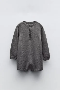 Niños ZARA 1½ - 6 Años·Vestidos / Petos|1½ - 6 Años·Punto<MONO CORTO PUNTO