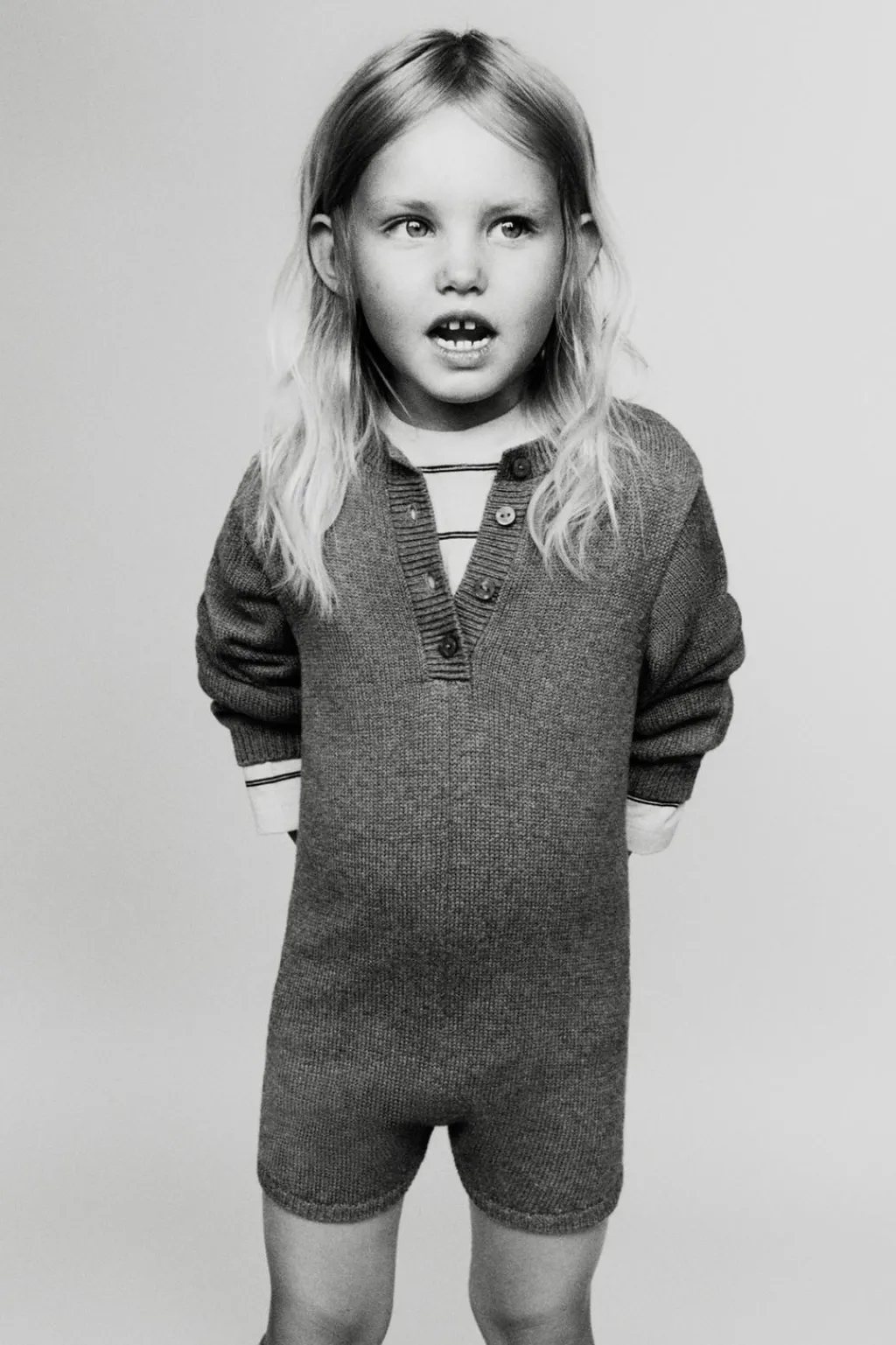 Niños ZARA 1½ - 6 Años·Vestidos / Petos|1½ - 6 Años·Punto<MONO CORTO PUNTO