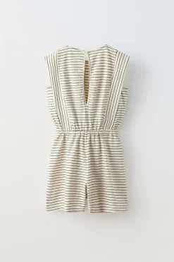 Niños ZARA 6 - 14 Años·Vestidos / Monos<MONO CORTO RAYAS