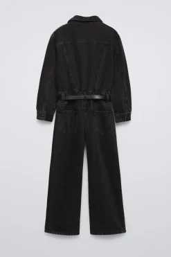 Niños ZARA 6 - 14 Años·Vestidos / Monos<MONO DENIM LARGO