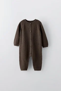 Niños ZARA 0 - 6 Meses·Punto|0 - 6 Meses·Básicos<MONO LARGO CON LANA