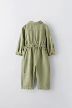 Niños ZARA 1½ - 6 Años·Vestidos / Petos|1½ - 6 Años·Pantalones<MONO LARGO FLUIDO