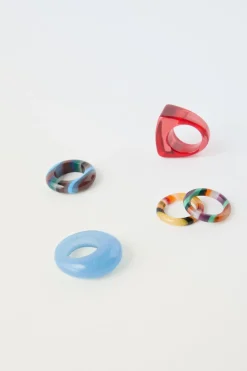 Niños ZARA 1½ - 6 Años·Accesorios|6 - 14 Años·Accesorios<PACK CINCO ANILLOS RESINA