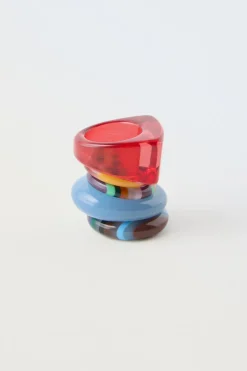Niños ZARA 1½ - 6 Años·Accesorios|6 - 14 Años·Accesorios<PACK CINCO ANILLOS RESINA