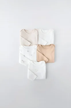 Niños ZARA 1½ - 6 Años·Ropa Interior / Calcetines|1½ - 6 Años·Ropa Interior / Calcetines<PACK CINCO BODIES DIENTES DE LEÓN