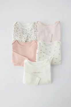 Niños ZARA 1½ - 6 Años·Ropa Interior / Calcetines|6 - 18 Meses·Bodies<PACK CINCO BODIES FLORECITAS