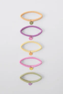 Niños ZARA 1½ - 6 Años·Accesorios|6 - 14 Años·Accesorios<PACK CINCO GOMAS PLAQUITA FLOR