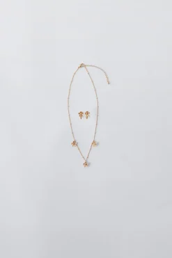 Niños ZARA 1½ - 6 Años·Accesorios|6 - 14 Años·Accesorios<PACK COLLAR Y PENDITES CLIP FLORES