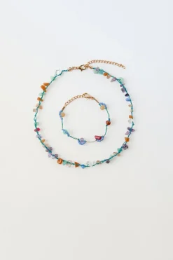 Niños ZARA 1½ - 6 Años·Accesorios|6 - 14 Años·Accesorios<PACK COLLAR Y PULSERA PIEDRITAS