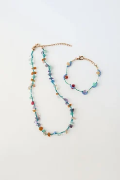 Niños ZARA 1½ - 6 Años·Accesorios|6 - 14 Años·Accesorios<PACK COLLAR Y PULSERA PIEDRITAS