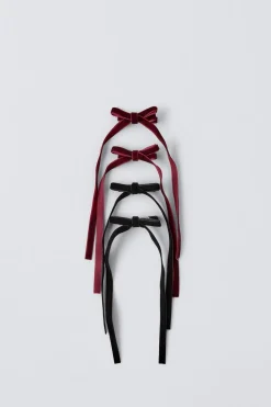 Niños ZARA 1½ - 6 Años·Accesorios|6 - 14 Años·Accesorios<PACK CUATRO CLIPS LAZOS VELVET