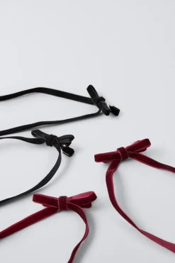 Niños ZARA 1½ - 6 Años·Accesorios|6 - 14 Años·Accesorios<PACK CUATRO CLIPS LAZOS VELVET
