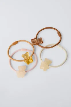 Niños ZARA 1½ - 6 Años·Accesorios|6 - 14 Años·Accesorios<PACK CUATRO GOMAS ELÁSTICAS OSITOS