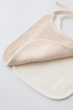 Niños ZARA 0 - 6 Meses·Homewear|0 - 6 Meses·Básicos<PACK DOS BABEROS ESTRUCTURA PUNTILLA