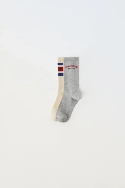Niños ZARA 1½ - 6 Años·Ropa Interior / Calcetines|6 - 14 Años·Ropa Interior / Calcetines<PACK DOS CALCETINES ALTOS SPORTY