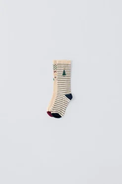 Niños ZARA 1½ - 6 Años·Ropa Interior / Calcetines|6 - 14 Años·Ropa Interior / Calcetines<PACK DOS CALCETINES ARBOLITOS