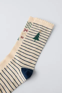 Niños ZARA 1½ - 6 Años·Ropa Interior / Calcetines|6 - 14 Años·Ropa Interior / Calcetines<PACK DOS CALCETINES ARBOLITOS