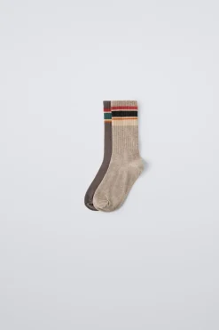 Niños ZARA 1½ - 6 Años·Ropa Interior / Calcetines|6 - 14 Años·Ropa Interior / Calcetines<PACK DOS CALCETINES BANDAS