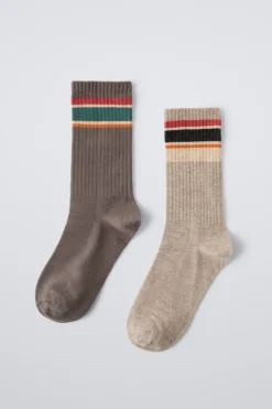 Niños ZARA 1½ - 6 Años·Ropa Interior / Calcetines|6 - 14 Años·Ropa Interior / Calcetines<PACK DOS CALCETINES BANDAS