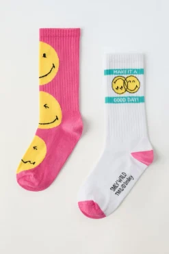 Niños ZARA 1½ - 6 Años·Licencias|1½ - 6 Años·Ropa Interior / Calcetines<PACK DOS CALCETINES SMILEYWORLD ®