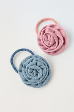 Niños ZARA 1½ - 6 Años·Accesorios|6 - 14 Años·Accesorios<PACK DOS COLETEROS FLOR DENIM