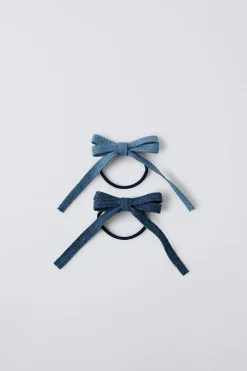 Niños ZARA 1½ - 6 Años·Accesorios|6 - 14 Años·Accesorios<PACK DOS COLETEROS LAZO DENIM