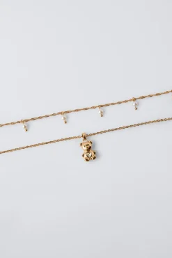 Niños ZARA 1½ - 6 Años·Accesorios|6 - 14 Años·Accesorios<PACK DOS COLLARES PERLAS Y OSITO