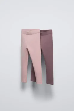 Niños ZARA 1½ - 6 Años·Pantalones|1½ - 6 Años·Leggings<PACK DOS LEGGING LISOS