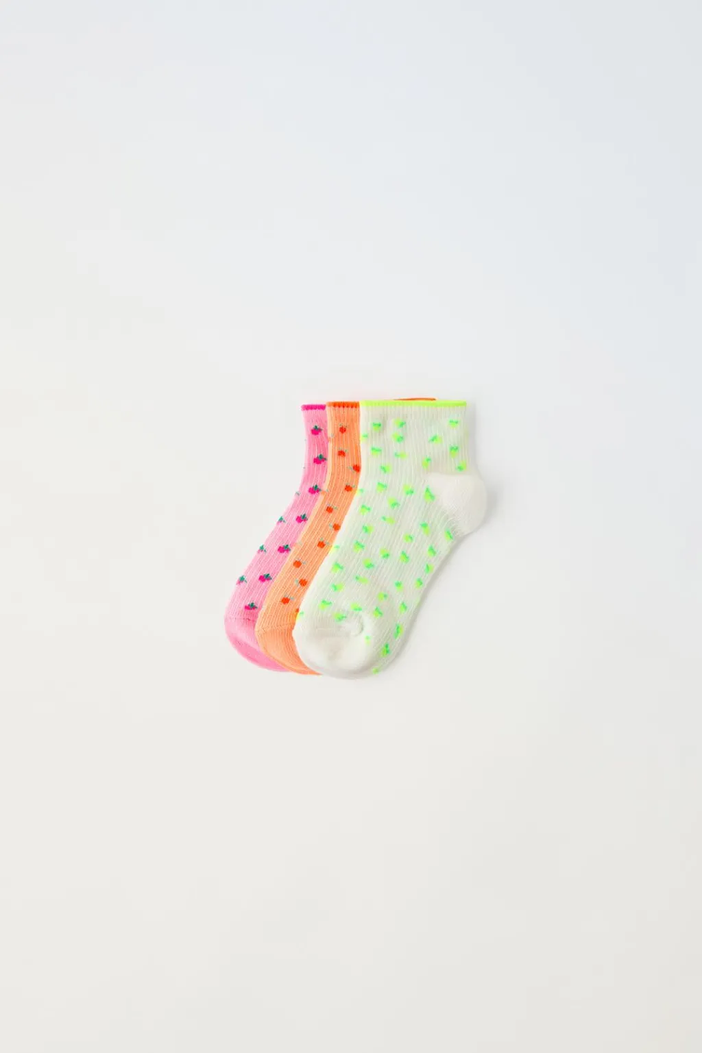Niños ZARA 1½ - 6 Años·Ropa Interior / Calcetines|6 - 14 Años·Ropa Interior / Calcetines<PACK TRES CALCETINES CORTOS FRUTITAS